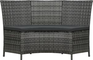 vidaXL 7 częściowy zestaw mebli ogrodowych z poduszkami, rattan PE, szary (48144) 7