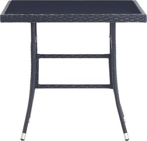 vidaXL 5 częściowy zestaw mebli ogrodowych, rattan PE, czarny (46402) 3