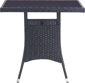 vidaXL 5 częściowy zestaw mebli ogrodowych, rattan PE, czarny (46402) 4