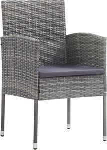 vidaXL 9 częściowy zestaw mebli ogrodowych z poduszkami, polirattan, szary (46401) 3