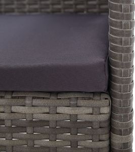 vidaXL 9 częściowy zestaw mebli ogrodowych z poduszkami, polirattan, szary (46401) 4