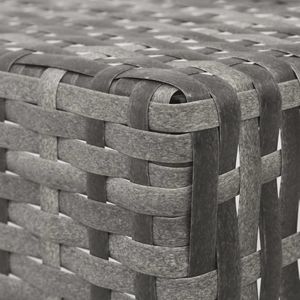 vidaXL 5 częściowy zestaw składanych mebli ogrodowych, rattan PE, szary (47442) 2