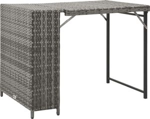 vidaXL 5 częściowy zestaw składanych mebli ogrodowych, rattan PE, szary (47442) 3