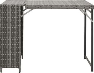 vidaXL 5 częściowy zestaw składanych mebli ogrodowych, rattan PE, szary (47442) 4