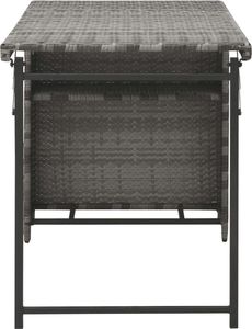 vidaXL 5 częściowy zestaw składanych mebli ogrodowych, rattan PE, szary (47442) 5