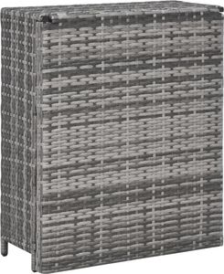 vidaXL 5 częściowy zestaw składanych mebli ogrodowych, rattan PE, szary (47442) 6