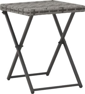 vidaXL 5 częściowy zestaw składanych mebli ogrodowych, rattan PE, szary (47442) 8