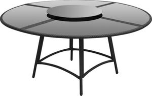 vidaXL 7 częściowy zestaw mebli ogrodowych z poduszkami, rattan PE, czarny (43098) 4