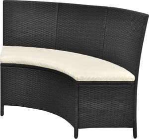 vidaXL 7 częściowy zestaw mebli ogrodowych z poduszkami, rattan PE, czarny (43098) 6