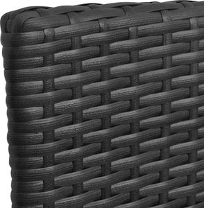 vidaXL 7 częściowy zestaw mebli ogrodowych z poduszkami, rattan PE, czarny (43098) 8