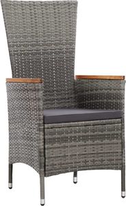 vidaXL 9 częściowy zestaw mebli ogrodowych z poduszkami, polirattan, szary (46044) 7