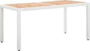 vidaXL 7 częściowy zestaw mebli ogrodowych, polirattan, biały (45997) 2