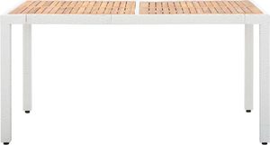 vidaXL 7 częściowy zestaw mebli ogrodowych, polirattan, biały (45997) 3