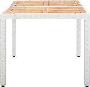 vidaXL 7 częściowy zestaw mebli ogrodowych, polirattan, biały (45997) 5