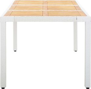 vidaXL 9 częściowy zestaw mebli ogrodowych, polirattan, biały (45996) 4