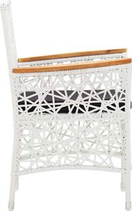 vidaXL 9 częściowy zestaw mebli ogrodowych, polirattan, biały (45996) 7