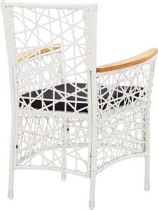 vidaXL 9 częściowy zestaw mebli ogrodowych, polirattan, biały (45996) 8