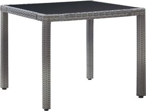 vidaXL 5 częściowy zestaw mebli ogrodowych z polirattanu, szary (45994) 2