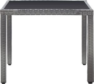 vidaXL 5 częściowy zestaw mebli ogrodowych z polirattanu, szary (45994) 3