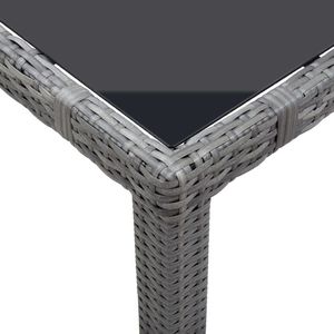 vidaXL 5 częściowy zestaw mebli ogrodowych z polirattanu, szary (45994) 4