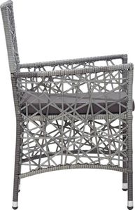 vidaXL 5 częściowy zestaw mebli ogrodowych z polirattanu, szary (45994) 7