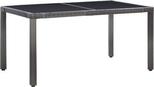 vidaXL 7 częściowy zestaw mebli ogrodowych z polirattanu, szary (45993) 2