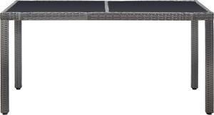 vidaXL 7 częściowy zestaw mebli ogrodowych z polirattanu, szary (45993) 3