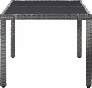 vidaXL 7 częściowy zestaw mebli ogrodowych z polirattanu, szary (45993) 4