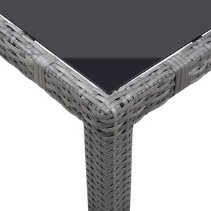 vidaXL 7 częściowy zestaw mebli ogrodowych z polirattanu, szary (45993) 5