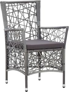 vidaXL 7 częściowy zestaw mebli ogrodowych z polirattanu, szary (45993) 6