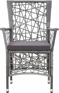 vidaXL 7 częściowy zestaw mebli ogrodowych z polirattanu, szary (45993) 7