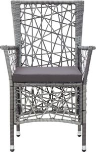 vidaXL 9 częściowy zestaw mebli ogrodowych z polirattanu, szary (45992) 6