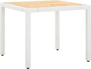 vidaXL 5 częściowy zestaw mebli ogrodowych, polirattan, biały (45982) 2