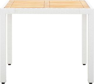 vidaXL 5 częściowy zestaw mebli ogrodowych, polirattan, biały (45982) 4