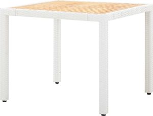 vidaXL 5 częściowy zestaw mebli ogrodowych, polirattan, biały (45982) 5