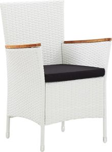 vidaXL 5 częściowy zestaw mebli ogrodowych, polirattan, biały (45982) 6