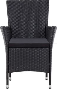 vidaXL 5 częściowy zestaw mebli ogrodowych, rattan PE, czarny (45978) 4