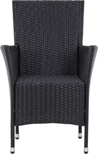 vidaXL 5 częściowy zestaw mebli ogrodowych, rattan PE, czarny (45978) 6