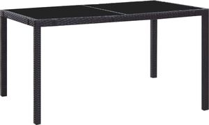 vidaXL 7 częściowy zestaw mebli ogrodowych z polirattanu, czarny (45977) 2