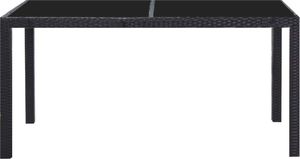 vidaXL 7 częściowy zestaw mebli ogrodowych z polirattanu, czarny (45977) 3