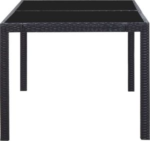 vidaXL 7 częściowy zestaw mebli ogrodowych z polirattanu, czarny (45977) 4