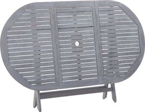 vidaXL 9 częściowy zestaw mebli ogrodowych, drewno akacjowe, szary (278924) 8