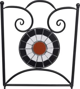 vidaXL 3 częściowy zestaw mebli bistro z mozaiką, terrakota i biel, ceramika (279415) 8