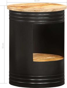 vidaXL Stolik kawowy, 43x55 cm, lite drewno mango 6