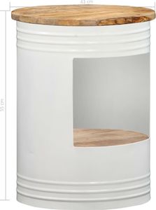 vidaXL Stolik kawowy, 43x55 cm, lite drewno mango 6