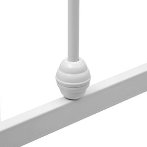 vidaXL Rama łóżka, biała, metalowa, 90 x 200 cm 5