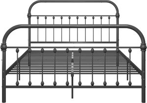 vidaXL Rama łóżka, szara, metalowa, 120 x 200 cm 3