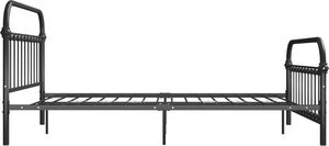 vidaXL Rama łóżka, szara, metalowa, 120 x 200 cm 4