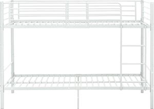 vidaXL Łóżko piętrowe, białe, metalowe, 90 x 200 cm 2