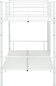 vidaXL Łóżko piętrowe, białe, metalowe, 90 x 200 cm 3